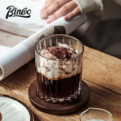 Transparent Striped Glass Cup