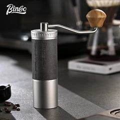Portable Manual Coffee Grinder with 420 CNC Steel Burr and Double Bearing