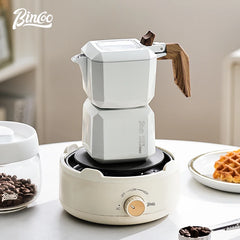 Bincoo Panda Little Rubik's Cube Double Valve Moka Cafetière Moka Cafetière Machine à Expresso Ensemble Ustensiles de Maison Italiens Outils