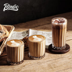 Transparent Striped Glass Cup