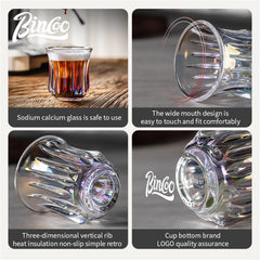 160ml Glass Coffee Cup Drinking Glasses for Espresso