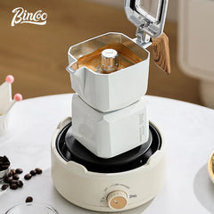 Bincoo Panda Little Rubik's Cube Double Valve Moka Cafetière Moka Cafetière Machine à Expresso Ensemble Ustensiles de Maison Italiens Outils