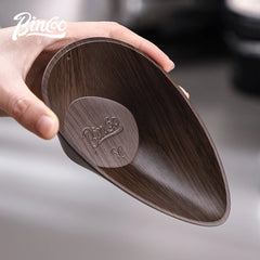BINCOO Plateaux de dosage de grains de café en bois massif de noyer Pelle à grains de pesée Pelles à mesurer Séparateur de thé Récipient à expresso Ustensiles de cuisine