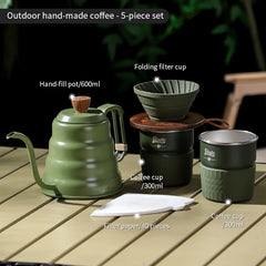 Bincoo 600ml Stainless Steel Pour Over Coffee and Tea Kettle