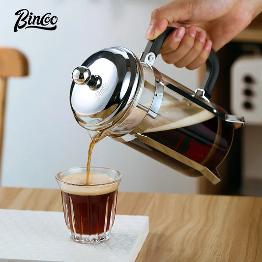 Borosilicate Glass French Press Coffee Pot with Filter (Multifunctional, Tea/Milk)