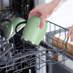 470ml Double-Layer SS Vacuum Coffee Cup with Handle & Lid, Travel Mug