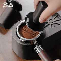 Bincoo 51/58mm Italian Coffee Tamper Station with Storage Board, Bar Mat, and Powder Distributor