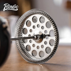 BINCOO 1000ml French Press Coffee Pot (Stainless Steel, Borosilicate Glass, Heat-Resistant)