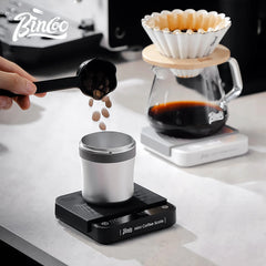 BINCOO Mini Rechargeable Coffee Scale with Timer (2kg/0.3g, Espresso & Pour-Over)