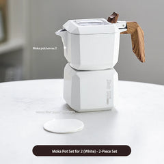 Bincoo Panda Little Rubik's Cube Double Valve Moka Cafetière Moka Cafetière Machine à Expresso Ensemble Ustensiles de Maison Italiens Outils