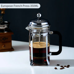 Borosilicate Glass French Press Coffee Pot with Filter (Multifunctional, Tea/Milk)