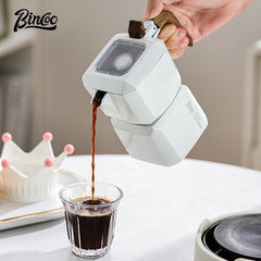 Bincoo Panda Little Rubik's Cube Double Valve Moka Cafetière Moka Cafetière Machine à Expresso Ensemble Ustensiles de Maison Italiens Outils