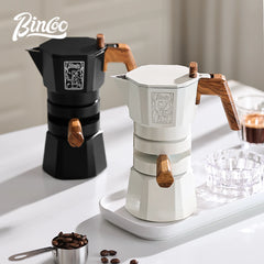 2-Serving Thermostatic Double-Valve Moka Pot, Espresso Extraction