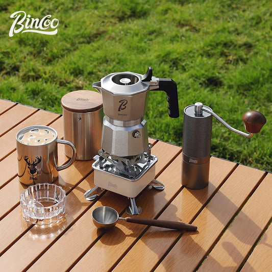 Bincoo Moka Pot Stovetop Espresso Maker with Latte Cups