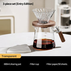 Bincoo Glass Pour Over Coffee Maker Set with Filter, 800ml