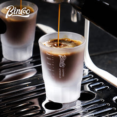 BINCOO 50ml Espresso Glass Measuring Cup – Clear Shot Glass for Coffee & Milk Frothing