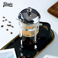 Borosilicate Glass French Press Coffee Pot with Filter (Multifunctional, Tea/Milk)