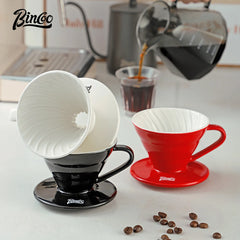 Bincoo Ceramic Coffee Filter Cup V-Style Reusable
