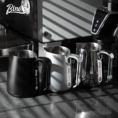 BINCOO 600ML Milk Frothing Pitcher – 304 Stainless Steel Latte Jug with OZ/ML Scale
