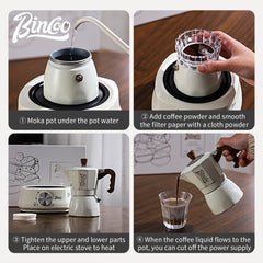 Bincoo Coffee Moka Pot Gift Box Double-Valve Espresso Maker