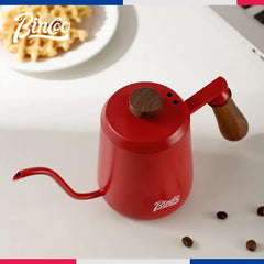 350ml Hand-Brewed Coffee Pot (304 Stainless Steel, Gooseneck, Solid Wood Handle, Milk Foam, Kitchen/Cafe)