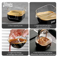New 80ml Transparent Espresso Glasses with Scale Measuring Cup