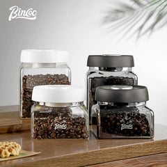 Bincoo 1200ml Glass Vacuum Sealed Coffee Canister
