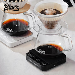 BINCOO Mini Rechargeable Coffee Scale with Timer (2kg/0.3g, Espresso & Pour-Over)
