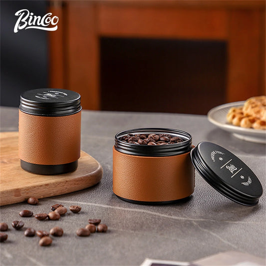 Portable Mini Aluminum Alloy Coffee Bean Storage Jar, Sealed Container
