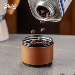 Portable Mini Aluminum Alloy Coffee Bean Storage Jar, Sealed Container