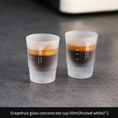 BINCOO 50ml Espresso Glass Measuring Cup – Clear Shot Glass for Coffee & Milk Frothing