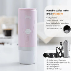 Wireless Portable Electric Espresso Coffee Machine 2-in-1