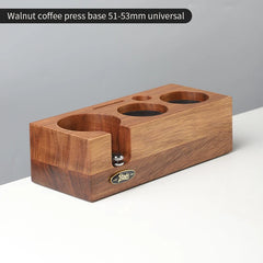 BINCOO Walnut Coffee Tamping Station, 51/53/58mm Portafilter Holder