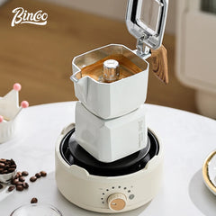Bincoo Panda Little Rubik's Cube Double Valve Moka Cafetière Moka Cafetière Machine à Expresso Ensemble Ustensiles de Maison Italiens Outils