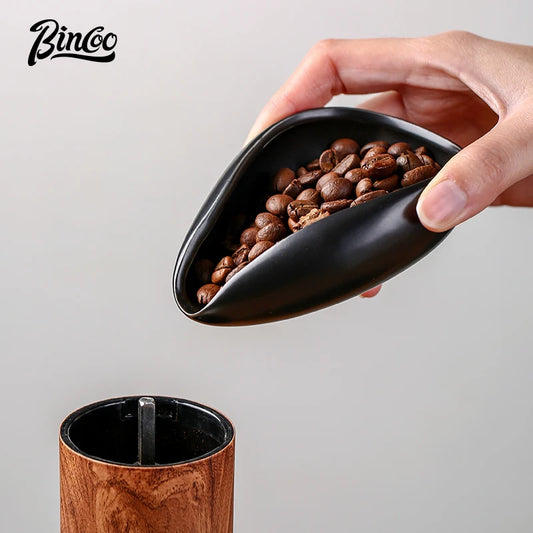 Ceramic Coffee Bean Measuring Tray and Cup