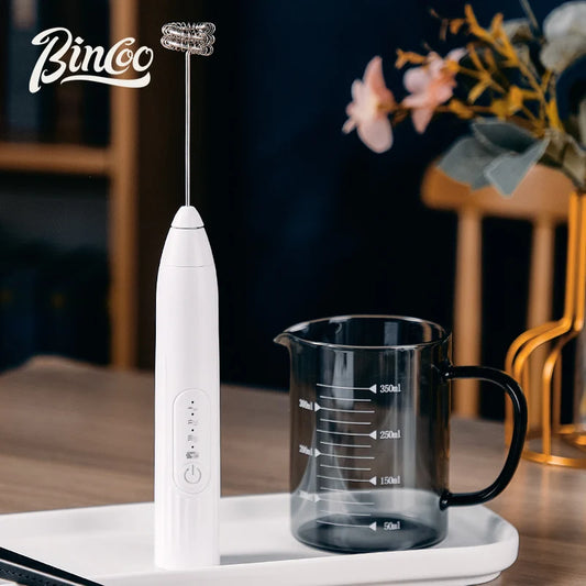 Handheld Stainless Steel Electric Milk Frother and Coffee Whisk