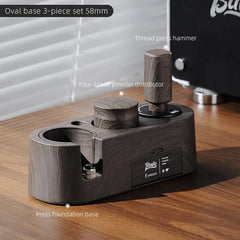 Bincoo 51/58mm Italian Coffee Tamper Station with Storage Board, Bar Mat, and Powder Distributor
