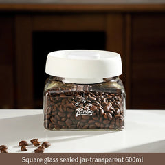 Bincoo 1200ml Glass Vacuum Sealed Coffee Canister