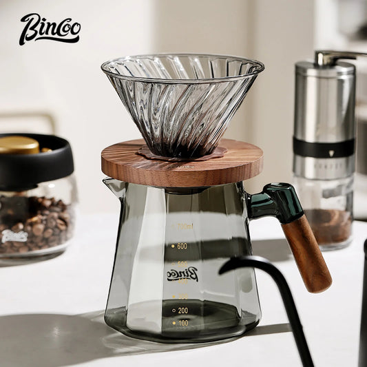 Bincoo Glass Pour Over Coffee Maker Set with Filter, 800ml