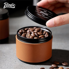 Portable Mini Aluminum Alloy Coffee Bean Storage Jar, Sealed Container