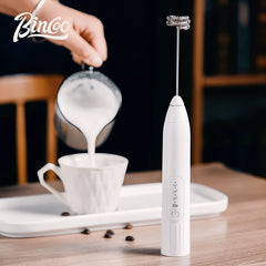 Handheld Stainless Steel Electric Milk Frother and Coffee Whisk