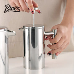 Bincoo Double-Walled Stainless Steel French Press Coffee Pot (350ml/800ml/1000ml)