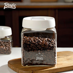 Bincoo 1200ml Glass Vacuum Sealed Coffee Canister
