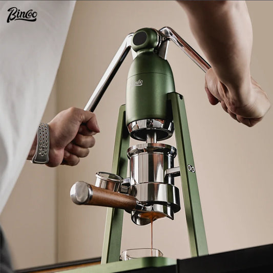 Double Pull Rod Manual Espresso Maker, Hand-Pressed Italian Extractor
