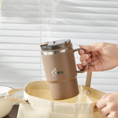 Bincoo Wood Grain SS Ceramic Thermos Tumbler