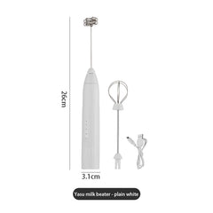 Handheld Stainless Steel Electric Milk Frother and Coffee Whisk