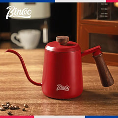 350ml Hand-Brewed Coffee Pot (304 Stainless Steel, Gooseneck, Solid Wood Handle, Milk Foam, Kitchen/Cafe)