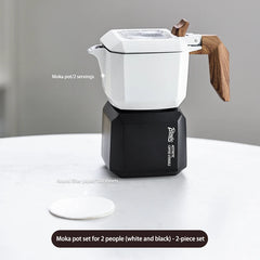 Bincoo Panda Little Rubik's Cube Double Valve Moka Cafetière Moka Cafetière Machine à Expresso Ensemble Ustensiles de Maison Italiens Outils