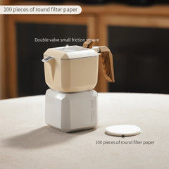 Bincoo Panda Little Rubik's Cube Double Valve Moka Cafetière Moka Cafetière Machine à Expresso Ensemble Ustensiles de Maison Italiens Outils