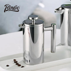 Bincoo Double-Walled Stainless Steel French Press Coffee Pot (350ml/800ml/1000ml)